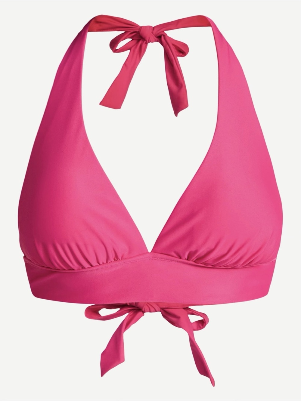 Pink Triangle Halter and High Rise Bikini Set - Picture 8 of 9